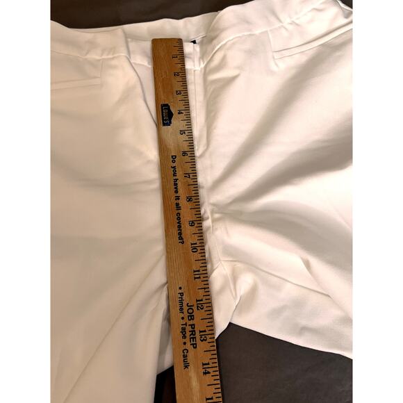 I.N.C. womens size 10 pants white straight leg mid-rise zip fly closure - Picture 5 of 11